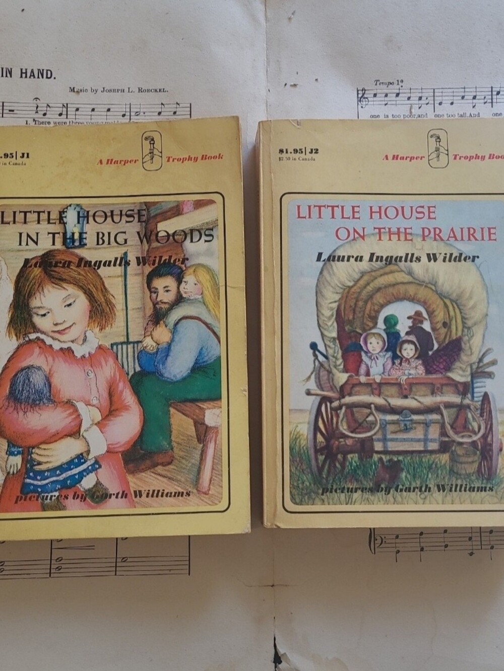 Set Of 2 Little House On The Prairie Books, 1971, Laura Ingalls Wilder, Vintage